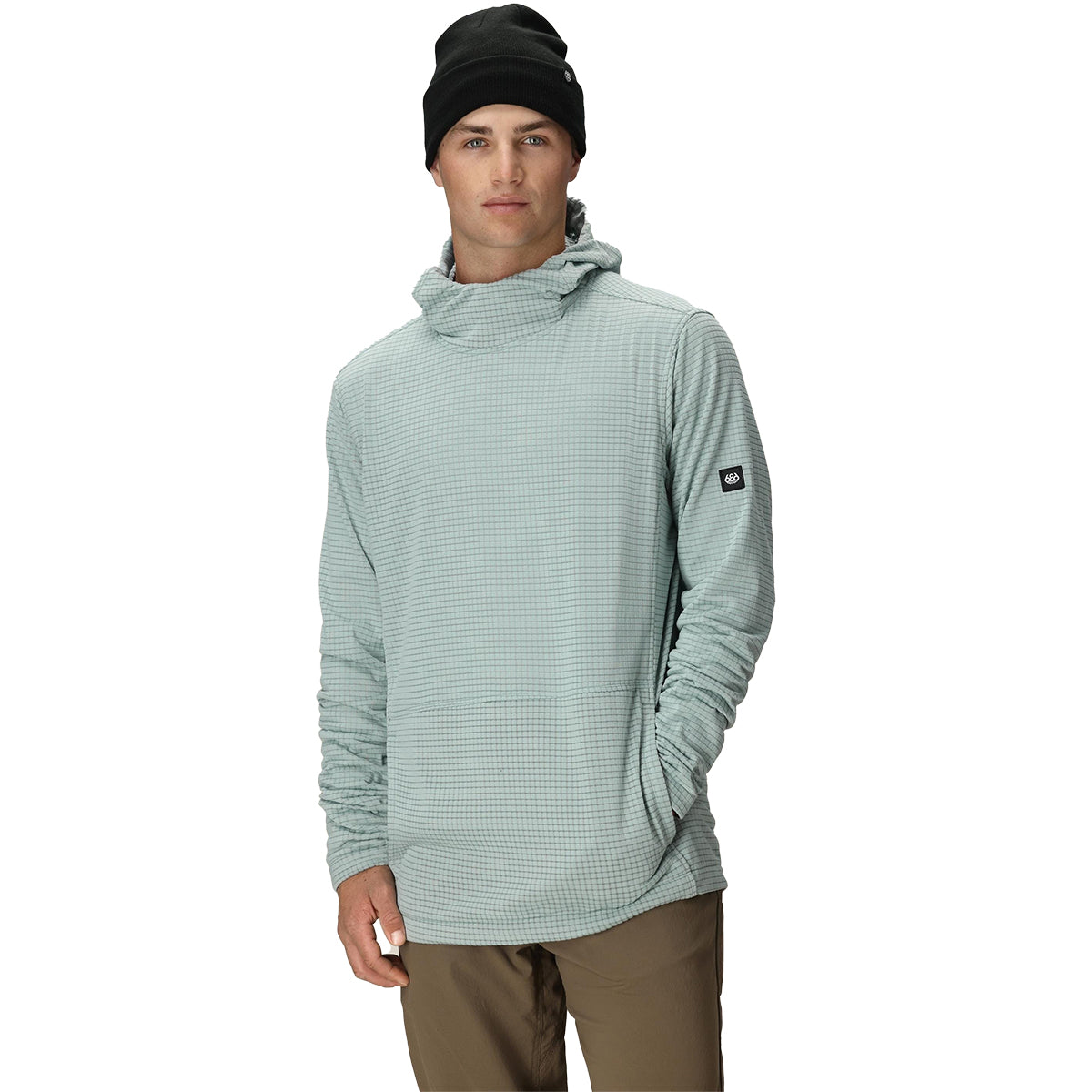 686 Mission Grid Fleece Hoodie - Men's | Dusty Marine