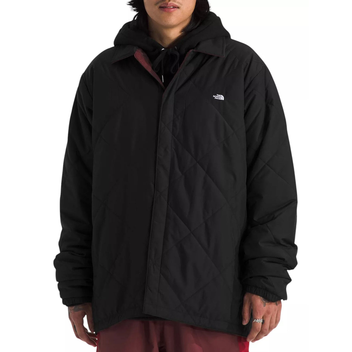 The North Face Afterburner Insulated Flannel - Men's  | TNF Black/Sumac