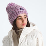The North Face Cozy Chunky Cabin Beanie | Lite Lilac/Peak Purple/Eternal Purple/TNF Red