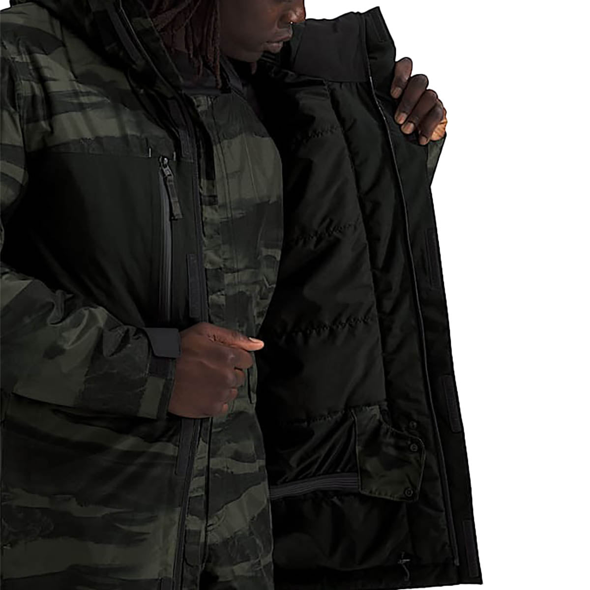 The North Face Freedom Insulated Print Jacket - Men's | New Taupe Green Edge Of Light Print/TNF Black