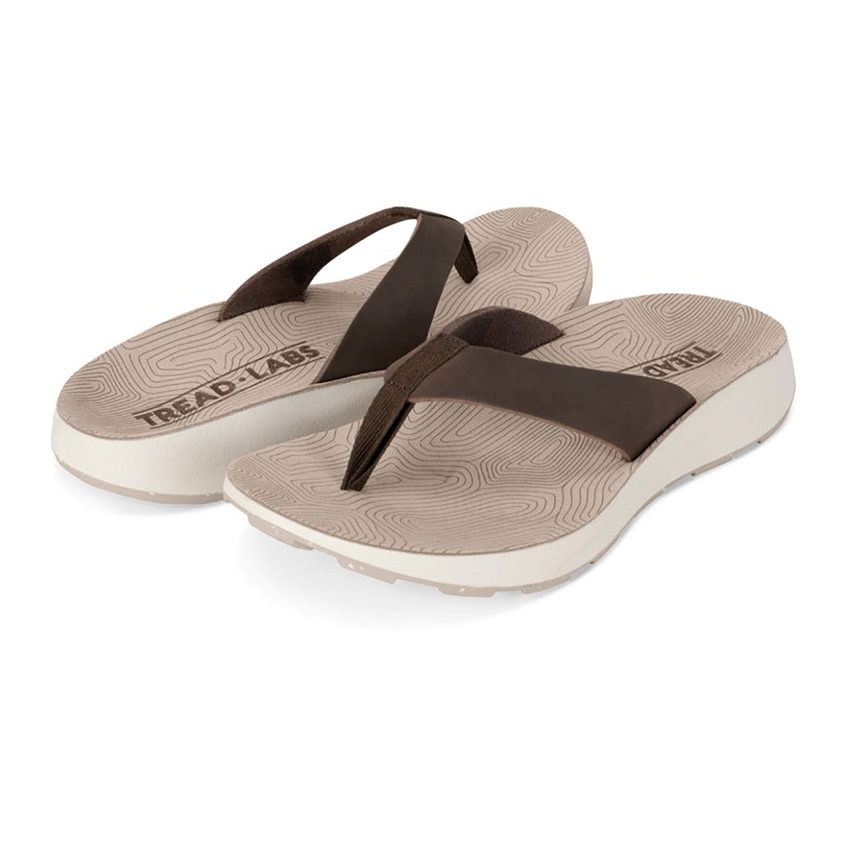 Tread Labs Orleans Leather Flip Flop - Men's | Havana Leather