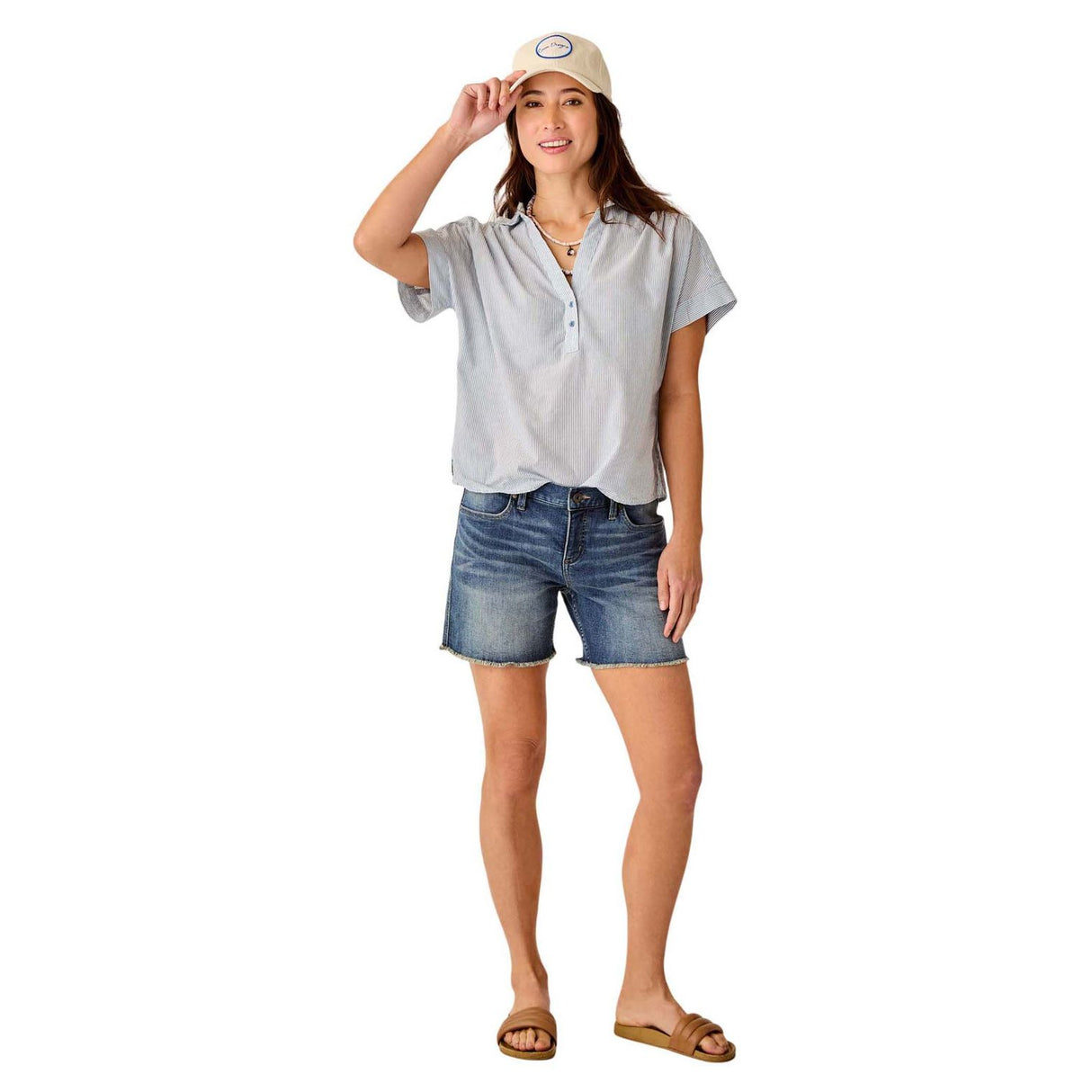 Carve Designs Elliott Voile Top - Women's | Captain Pinstripe