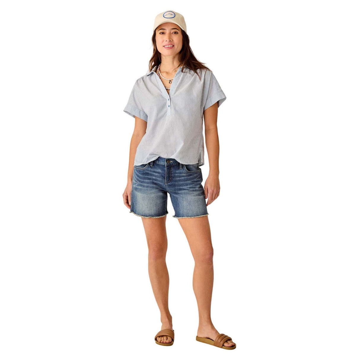 Carve Designs Elliott Voile Top - Women's | Captain Pinstripe