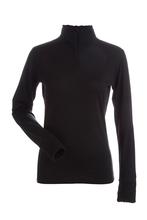 Nils Holly Zip T-neck - Women's BLACK