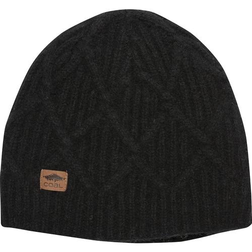 Coal Yukon Cable Knit Wool Beanie