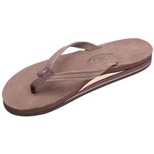 Rainbow Double Layer Arch Support Premier Leather 1ith 1/2in Narrow Strap Sandal EXPRESSO
