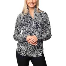 Sno Skins Animal Jacquard 1/4 Zip - Women's BLK_WHT