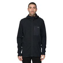 Le Bent Sentinel Midweight Waffle Knit Zip Hoody - Men's BLACK