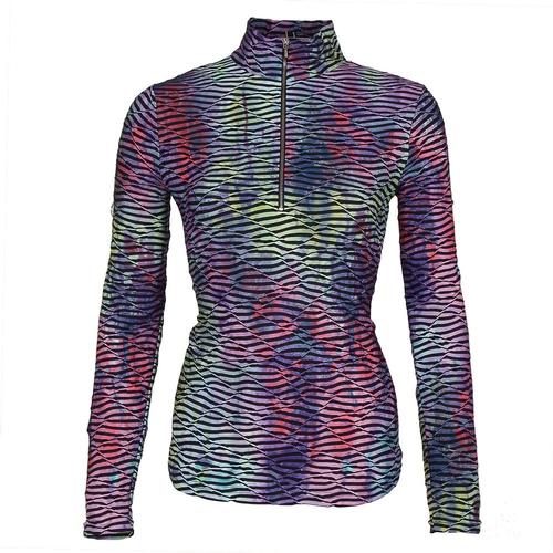 Sno Skins Twisted Print Zip T Neck - Women's